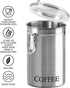 Oggi Coffee Canister, 5" x 7.75", Stainless Steel