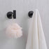 Haitis Towel Hooks Robe Hook Heavy Duty Wall Hooks Stainless Steel Coat Clothes Hook for Bathroom Kitchen Bedroom Garage Hotel Wall Mounted 4 Pack (Black)