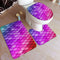Bathroom Rugs Sets 3 Piece Non Slip Absorbent Bathroom Rugs and Mats Sets-Colorful Rainbow Mermaid Fish Scales