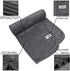KinHwa Microfiber Hand Towels for Bathroom - Soft and Light-Weight Face Towels Odor Free Wash Towels for Bath, Spa, Gym (Gray, 4)