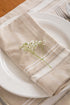 DII Kitchen Essentials Everyday French Stripe Tabletop Collection, Napkin Set, 20x20, Taupe/White, 6 Piece