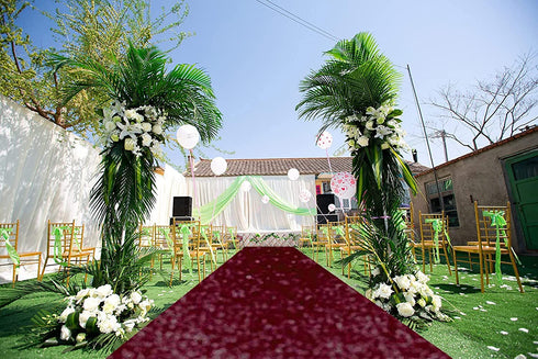 Aisle Runners for Weddings Sequin Aisle Runner Glitter Aisle Runner Rustic Outdoor Rug Runner Aisle Runner for Ceremony Sparkle Carpet Runner Bride Runner (2FTx15FT, Burgundy)