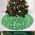Qilmy St. Patrick's Day Shamrocks Tree Skirt Winter New Year House Decorative Supplies for Holiday Office Gift Tree Base Cover Mat Decorations 35.4inch