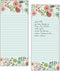 Set of 2- Teal/Coral Flowers List Pad, Notepad, Shopping List with Attachable Magnet