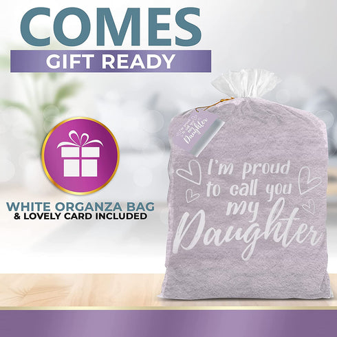 Daughter Gift Throw Blanket 60" x 50" Pure Fleece Throw Blankets Versatile Outside Light Throw Blankets to My Daughter Fleece Blanket Inspirational Message