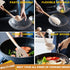 Umite Chef 36pcs Silicone Kitchen Cooking Utensils with Holder, Heat Resistant Cooking Utensils Sets Wooden Handle, Khaki Nonstick Kitchen Gadgets Tools Include Spatula Spoons Turner Pizza Cutter