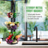 3-Tier Fruit Basket Bowl for Countertop - Homewill Large-Capacity Metal Fruit Bowls for Kitchen Counter | Detachable Fruits Baskets with Handle for Vegetable Banana