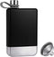 Hillside-Kit Hip Flask for Liquor 8 Oz Stainless Steel Leak proof with Funnel Flask set men flask women flask set (Black&Silver)