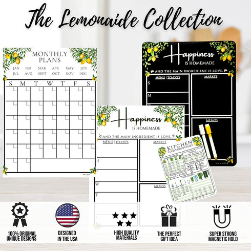 Kitchen Measurement Conversion Chart Modern Farmhouse Design | 8x6 Inch Refrigerator Magnet | Magnetic Kitchen Reference Table w/ Safe Cooking Temperature Guide - Slow Cooker, Instant Pot Cheat Sheet