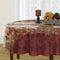 Elrene Home Fashions Swaying Leaves Bordered Fabric Tablecloth for Fall/Thanksgiving/Harvest, 70" Round, Multi