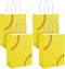 18 Pieces Softball Gift Bags Kraft Paper Bags Candy Bags Softball Party Treat Bags with Handles for Sport Softball Theme Birthday Baby Shower Favor Party Decorations