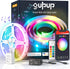 Gupup WiFi Led Lights 50ft,Tuya Smart App Controlled Led Strip Lights,Work with Alexa and Google Assistant Devices,Sound Activated Light Strip,Music Sync,Color Changing Led Lights(APP+Remote+Voice)
