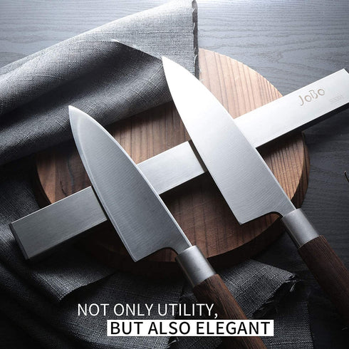 JOBO Wall Mounted Magnetic Knife Holder-12 Inch Stainless Steel Knife Bar, Knife Bar