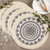 OJIA Round Placemats Set of 4,Boho Tassels Table Mats 13 Inch Black and Cream Cotton Woven Heat Proof Washable Circle Kitchen Placemats for Table Dinner Wedding Home Decoration