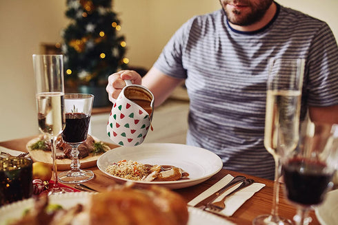 Serene Delights Christmas themed Gravy Boat 16oz | Gravy Jug. Great for all types of Sauces! Holidays Gravy Boat | Turkey Gravy Boat