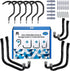12 pack Heavy-Duty Storage Hooks - Combo Set of 6 Extra-Wide Bike Hooks + 6 Garage Utility Hooks in 3 Sizes - Organize Bikes, Ladders & Tools, for Ceiling & Wall Mounts + Screws & Anchors By Inovastik