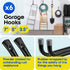 12 pack Heavy-Duty Storage Hooks - Combo Set of 6 Extra-Wide Bike Hooks + 6 Garage Utility Hooks in 3 Sizes - Organize Bikes, Ladders & Tools, for Ceiling & Wall Mounts + Screws & Anchors By Inovastik
