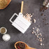 RSVP International White Stoneware Kitchen Collection, Salt Box, 4.5x3.25x3.5"