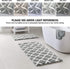 Madison Park Bittman Reversible Bathroom Rug - High Pile Luxrurious Tufted Plush Bath Mat Absorbent, Quick Dry, Geometric Design Shower Room Décor, 21x34, Grey