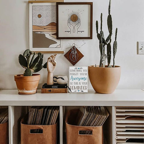 Cocomong Modern Farmhouse Decorations for Living Room, Sometimes You Forget You are Awesome, Inspirational Gifts, Housewarming Gifts for Women, Inspirational Wall Art Shelf Decor, House Decor Sign 6x8