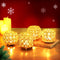 TIED RIBBONS Crystal Tealight Candle Holder for Home D©cor - for Formal Events,Wedding,Church,Holiday Halloween Candle Holder Stand Centerpiece Elegant Decoration Piece for Table (Set of 4)