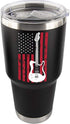 Music Gifts | Stainless Steel Tumbler/Mug with Lid 2 Straws Coffee Cold Drinks | Cup for Teacher Appreciation | Birthday Dad Acoustic Band Bass Guitar Lover Musician boyfriend by JENVIO (30 Ounce)