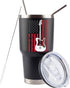 Music Gifts | Stainless Steel Tumbler/Mug with Lid 2 Straws Coffee Cold Drinks | Cup for Teacher Appreciation | Birthday Dad Acoustic Band Bass Guitar Lover Musician boyfriend by JENVIO (30 Ounce)