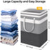 HomeHacks 2-Pack Large Laundry Basket,75L Each Waterproof, Freestanding Laundry Hamper, Collapsible Tall Clothes Hamper with Extended Handles for Clothes Toys in The Dorm and Family-Gradient Grey