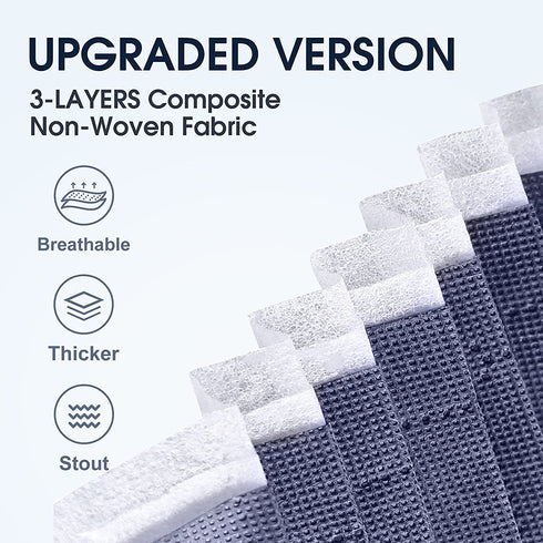 Huryfox 4 Pack Blanket Storage Bags Fabric Clothing Container Large Capacity Comforter Organizer with Reinforced Handle and Label Slots Foldable Clothes Bin for Organizing Closet