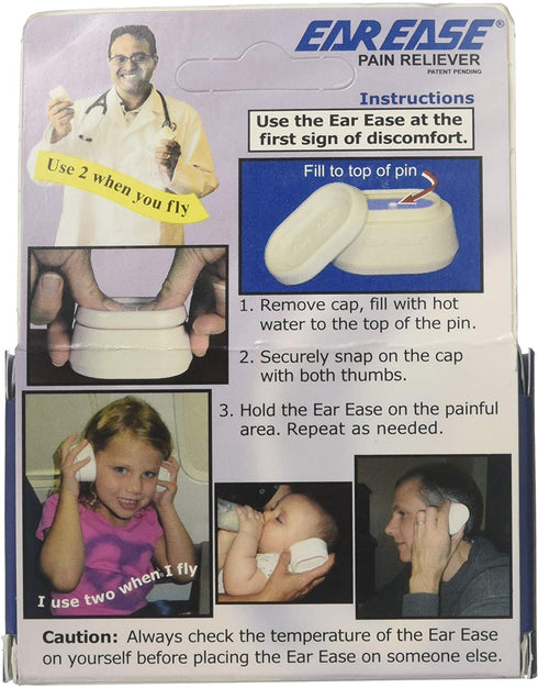 Ear Ease Pain Reliever for Adults, Children & Senior Citizens-Natural, Safe, Non-Invasive, Fast Acting & Effective Earache Relief from Sinus Pressure, Altitude Changes, Swimming, Allergies, Cold & Flu