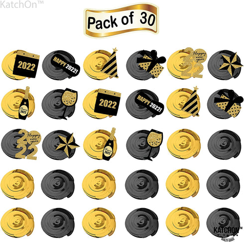 Happy New Years Hanging Decorations 2022 - Pack of 30, NO DIY | NYE Decorations 2022 | New Years Eve Party Supplies 2022 | Happy New Year Decorations 2022 | New Years Eve Decorations 2022 | NYE Decor