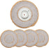 LEVIMETREE Rattan Placemats Set of 4, Natural Cotton and Rattan Woven Coasters, 11.8-inch Round Placemats for Dining Table, Kitchen, Heat Resistant Thick Rattan Chargers, Fall Place Mat Grey Placemats