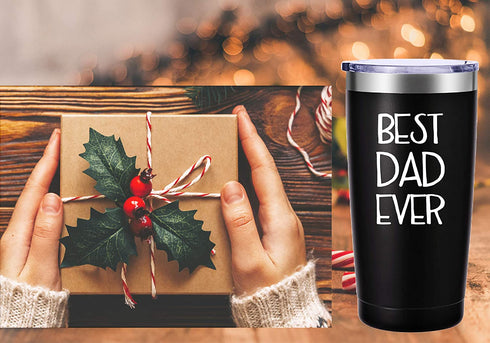 Best Dad Ever Mug.Dad Gifts.Father Day,Birthday,Christmas Gifts for Men,Dads,New Daddy,Papa,Father from Wife,Son,Daughter Tumbler(20oz Black)