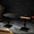 2 Set Wizard Wand Holder Wood Wand Display Stand Magic Wand Display Holder for Wand, Knife, Dagger, Table Counter Shelf Home or Office Display, Halloween Decor, Black (3 Tiers)