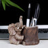 Hodao Elephant Decorations for Home Desk Organizer Gold Elephant Decor Elephant Pen Holder