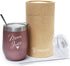 Mom Juice VINOVITA Stainless-Steel Funny Wine Tumbler Insulated Stemless Glass with 2 Lids, Straw, & Brush Novelty Adult Sippy Cup Perfect For Mother™s Day, Valentines, Birthday 12oz