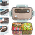 Bento box adult lunch box,lunch box kids,1500ML for lunch,Microwave & Dishwasher & Freezer Safe, BPA Free (BLACK)
