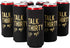 Talk Thirty To Me Can Coolers, 30th Birthday Party Coolies, Set of 12, Black/White/Pink and Gold Thirtieth Birthday Cup Coolers, Perfect for Birthday Parties, Birthday Decorations (Black, Slim)