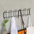 Minggoo Coat Rack Wall Mounted Hook Rack Over The Door Hook Set of 2, Organizer 13 Hooks, Heavy-Duty Iron Wire Black
