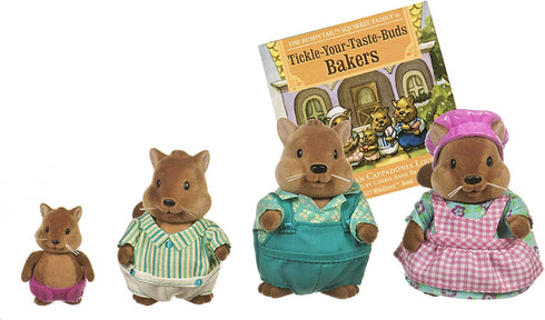Li'l Woodzeez Bushytails Squirrel Family Set with Storybook
