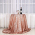 Poise3EHome 70-Inch Round Sequin Tablecloth for Party Cake Dessert Table Exhibition Events, Rose Gold