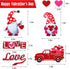 7 Pieces Valentines Day Refrigerator Magnets Gnome Heart Truck Love Magnets Stickers Car Reflective Magnets for Valentine's Day Decorations, Fridge Metal Door Mailbox Locker Office Cabinets Decor