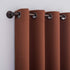 Sun Zero Nordic Theater Grade Extreme 100% Blackout Grommet Curtain Single Panel, 52" x 84", Terracotta