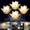 ARDUX LED Floating Flower Candles - Flameless Lily Tea Light Candles Wax Waterproof Candles Battery Powered for Wedding Party Centerpiece Pool Decoration