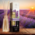 Reed Diffuser with Natural Essential Oil Lavender 3.4 oz (100ml) - Lavanda Diffuser - Scented Reed Diffuser - Non Alcohol - Gift Set w/ Bamboo Sticks - Best for Aromatherapy - Home - Office - Fitness