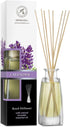Reed Diffuser with Natural Essential Oil Lavender 3.4 oz (100ml) - Lavanda Diffuser - Scented Reed Diffuser - Non Alcohol - Gift Set w/ Bamboo Sticks - Best for Aromatherapy - Home - Office - Fitness