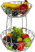 Simple Houseware 2-Tier Countertop Fruit Basket Bowl Storage, Chrome