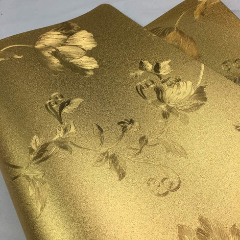 Red-A Placemat, Durable Stain-Resistant Table Mats PVC Placemats for Kitchen Dining Table Set of 4,Gold