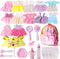 Baby Doll Clothes Fits 12'' 13'' 14'' 15''Bitty Girl Alive Baby Doll Clothes Diapers 360°Sewing Dresses for with Doll Nappies, Milk Bottle, Nipple, and Doll Accessories Pack of 25 Bag Set