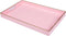 MAONAME Pink Serving Tray with Handles, Modern Decorative Tray for Coffee Table, Plastic Rectangular Tray for Ottoman, Bathroom, Decor, 15.75? x 10.2? x1.57